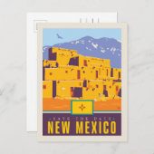 セーブザデート | ニューメキシコ インビテーションポストカード (正面/裏面)