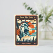 セーブザデート |ニューヨーク招待状はがき ポストカード (スタンド正面)