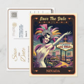 セーブザデート |ネバダ招待状葉書 ポストカード (正面/裏面)