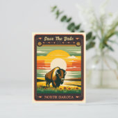 セーブザデート |ノースダコタ招待状はがき ポストカード (スタンド正面)