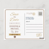 セーブザデート |ノースダコタ招待状はがき ポストカード (裏面)