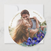 セーブザデート | ハピネス水カラーフローラ 招待状 (裏面)