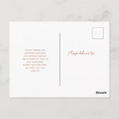 セーブザデート | バラフェイク金ゴールド4枚の写真コラージュ ポストカード (裏面)