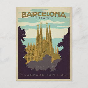 セーブザデート バルセロナ,スペインSagrada Familia 案内ポストカード