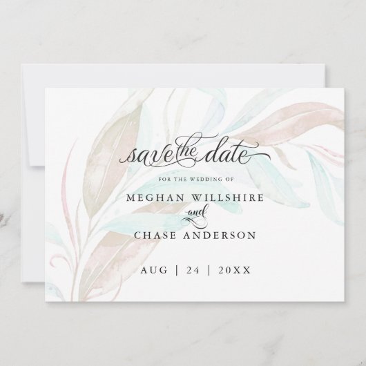 セーブザデート |パステル水彩紅葉 (正面)