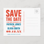 セーブザデート | パリ – エッフェルタワー 案内ポストカード (裏面)