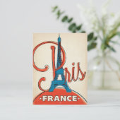 セーブザデート | パリ – エッフェルタワー 案内ポストカード (スタンド正面)