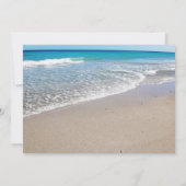 セーブザデート | ビーチ結婚式5 x 7招待状カード (裏面)