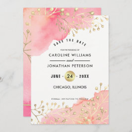 セーブザデート.ピンクピーチボタニカルウォーター色 セーブザデート