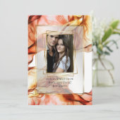 セーブザデート | フォトフレーム秋抽象芸術4 招待状 (スタンド正面)