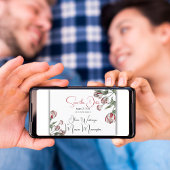 セーブザデート |フローラレッド&ホワイトレンブラントチューリップ 招待状