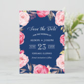 セーブザデート |ボタニカルフローラリースネイビーブルー (スタンド正面)