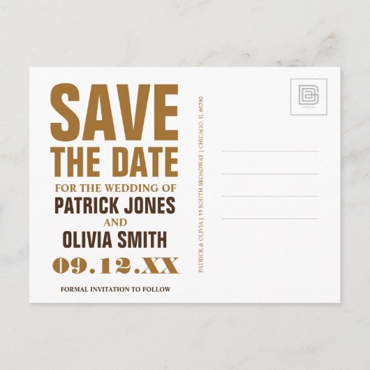 セーブザデート | マサチューセッツ州ボストン 案内ポストカード (裏面)