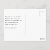 セーブザデート!ミニマルモダンリスト1写真 ポストカード (裏面)