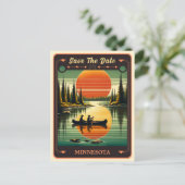 セーブザデート |ミネソタ招待状はがき ポストカード (スタンド正面)