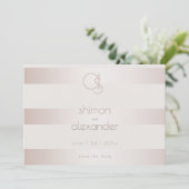 セーブザデート |モカエレガント赤面パールストライプズ (スタンド正面)