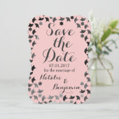 セーブザデート |モザイク招待状 |色カスタム付 招待状 (スタンド正面)