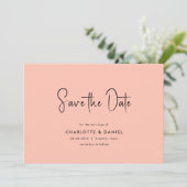 セーブザデート!モダンミニマルタイポグラフィ 招待状 (スタンド正面)