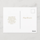 セーブザデート | モダン金ゴールド4枚の写真コラージュ ポストカード (裏面)