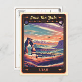 セーブザデート |ユタ招待状はがき ポストカード (正面/裏面)