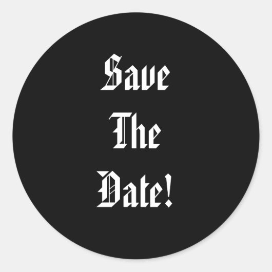 セーブザデート ラウンドシール (正面)