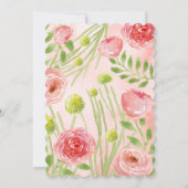 セーブザデート.ロマンチックな水の色のバラ結婚ズ 招待状 (裏面)