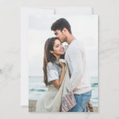 セーブザデート.ロマンチック結婚なバラの写真カード 招待状 (裏面)