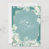 セーブザデート | ワイルドフラワーとベリー幾何学模様 (正面)