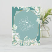 セーブザデート | ワイルドフラワーとベリー幾何学模様 (スタンド正面)