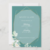 セーブザデート | ワイルドフラワーとベリー幾何学模様 (裏面)