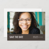 セーブザデート |写真の卒業発表 ポストカード (正面/裏面)