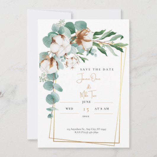 セーブザデート 招待状 (正面)