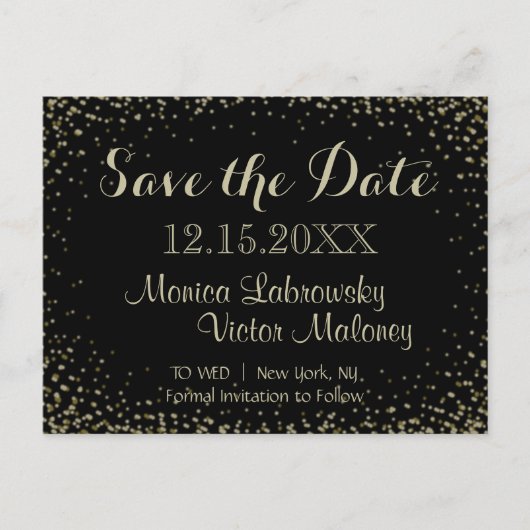 セーブザデート | 星空の夜 案内ポストカード (正面)