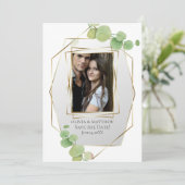 セーブザデート | 春モダンのユーカリ 招待状 (スタンド正面)