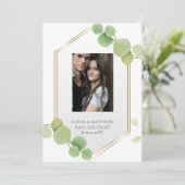 セーブザデート | 春モダンのユーカリ 招待状 (スタンド正面)