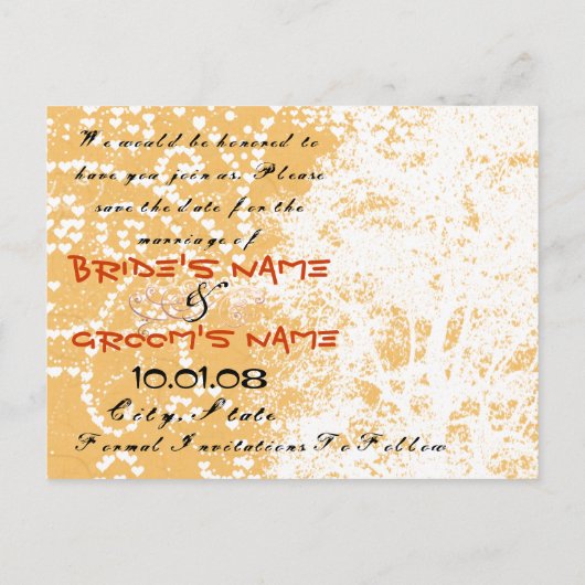 セーブザデート- 案内ポストカード (裏面)