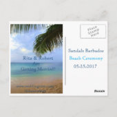 セーブザデート |海 |はがきアナウンスメントカード ポストカード (裏面)