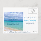 セーブザデート |海 |はがきアナウンスメントカード ポストカード (裏面)