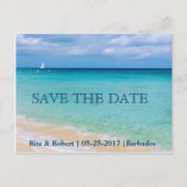 セーブザデート |海 |はがきアナウンスメントカード ポストカード (正面)