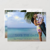 セーブザデート | 海 | カップルイメージポストカード 案内ポストカード (正面/裏面)