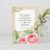 セーブザデート.素朴結婚フローラ 招待状 (スタンド正面)