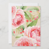 セーブザデート.素朴結婚フローラ 招待状 (裏面)