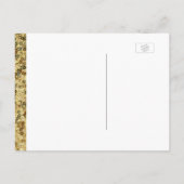 セーブザデート | 金ゴールドシーケンス 案内ポストカード (裏面)