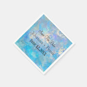 セーブザデート |青 スタンダードカクテルナプキン (角)