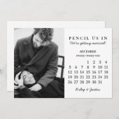 セーブザデート | 2021年12月のカレンダー 招待状 (正面/裏面)