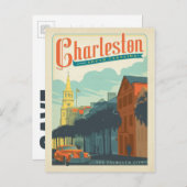セーブザデート | Charleston, SCザパルメットシティ 案内ポストカード (正面/裏面)