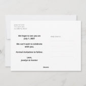 セーブザデート | Instagramソーシャルメディアユニークおもしろい シーズンカード (裏面)