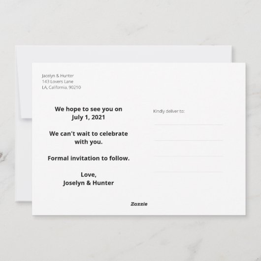 セーブザデート | Instagramソーシャルメディアユニークおもしろい シーズンカード (裏面)