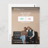 セーブザデート | Instagramソーシャルメディアユニークおもしろい ポストカード (正面/裏面)
