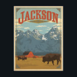 セーブザデート | Jackson, WY 案内ポストカード<br><div class="desc">アンダーソンデザイングループは、テネシー州ナッシュビルにある受賞歴のあるイラストレーションデザイン会社である。創始者のジョエル・アンダーソンは、才能あるアーティストのチームに対し、1920年代から1960年代までのクラシックヴィンテージのプリントに似たオリジナルポスターアートを制作するよう指示す広告る。</div>